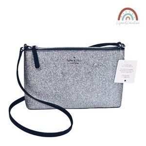 New! Kate Spade Joeley Glitter Crossbody Dusk Navy Evening Bag